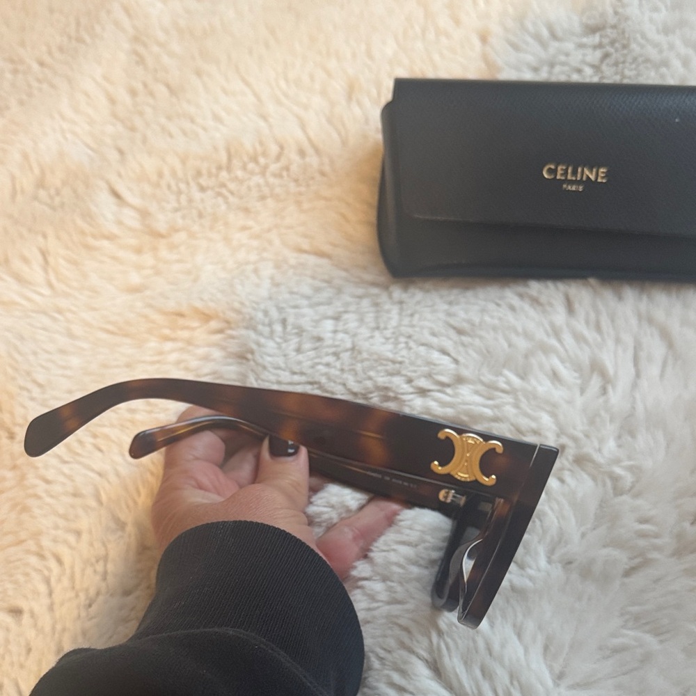 Celine Brown Tortoise Sunglasses - Picture 3 of 6